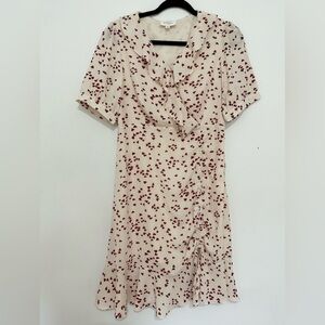 Bohme mini heart dress size small ruffles girly red love romantic date night